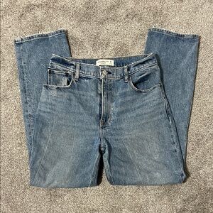 Abercrombie & Fitch Straight Leg Blue Jeans